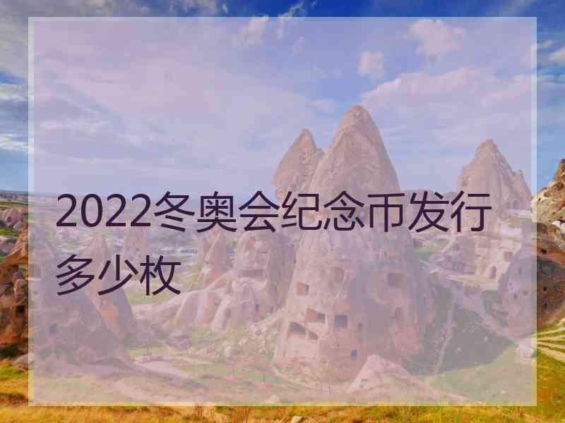 2022冬奥会纪念币发行多少枚