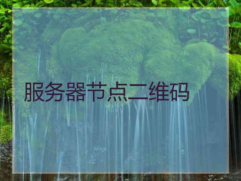 服务器节点二维码