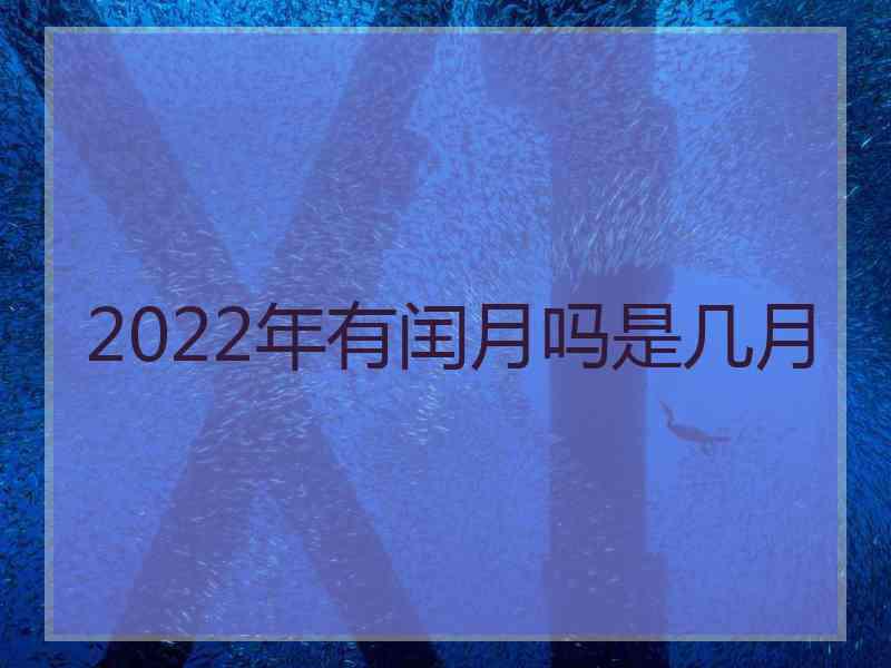 2022年有闰月吗是几月