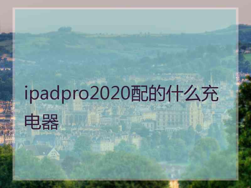 ipadpro2020配的什么充电器