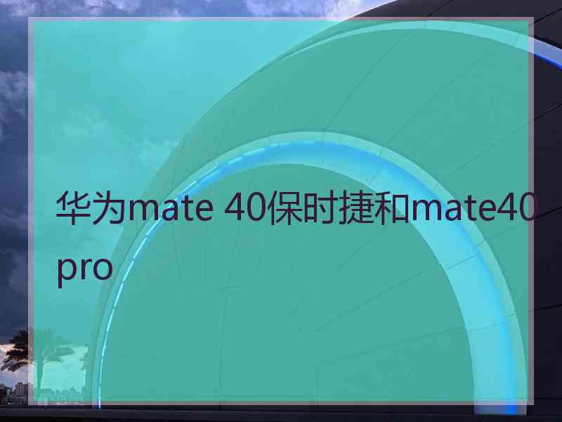 华为mate 40保时捷和mate40pro