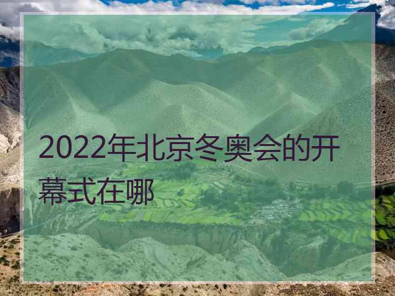 2022年北京冬奥会的开幕式在哪