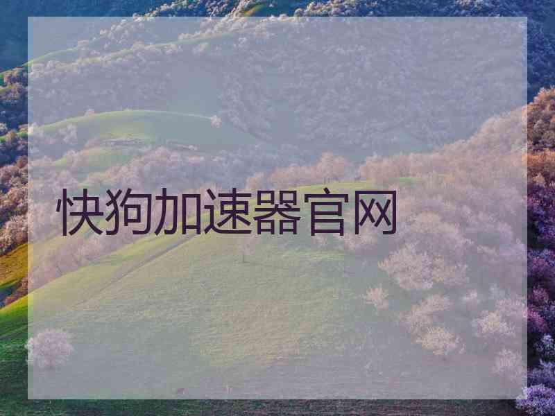 快狗加速器官网