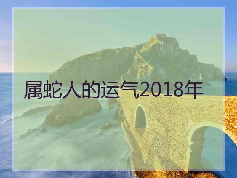 属蛇人的运气2018年