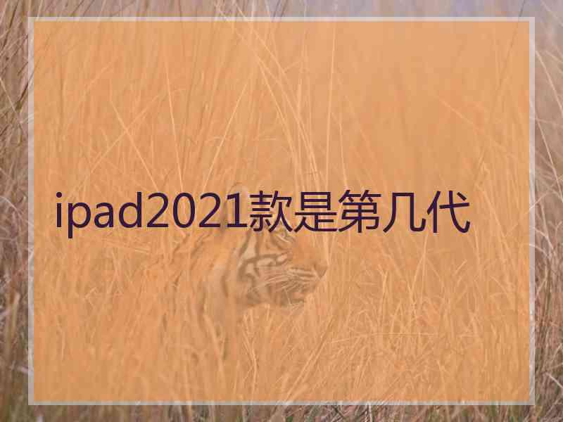 ipad2021款是第几代