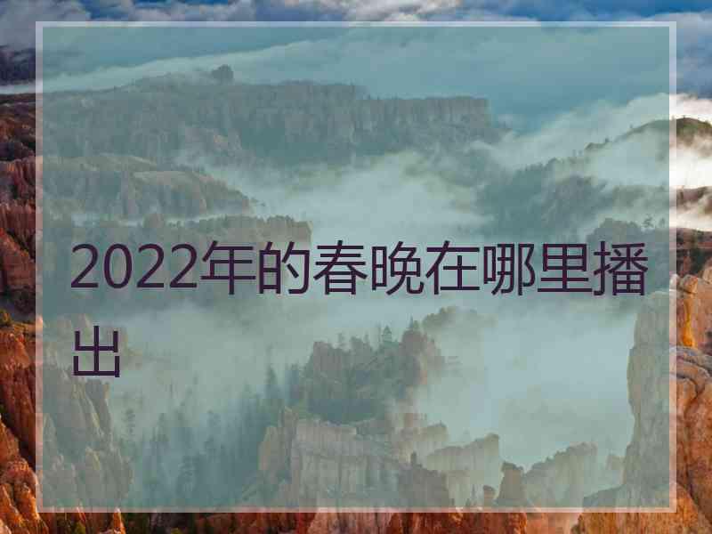 2022年的春晚在哪里播出