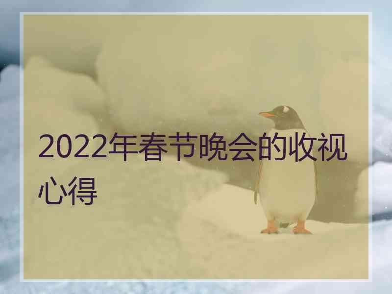 2022年春节晚会的收视心得