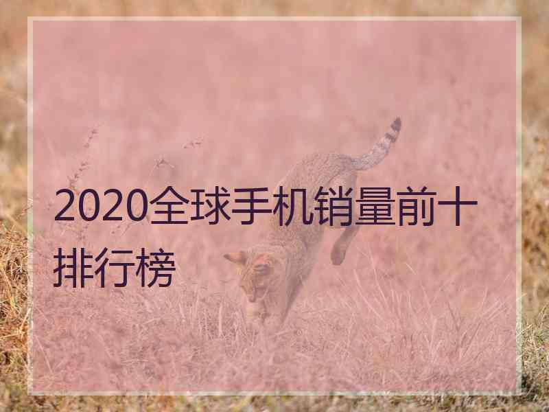 2020全球手机销量前十排行榜