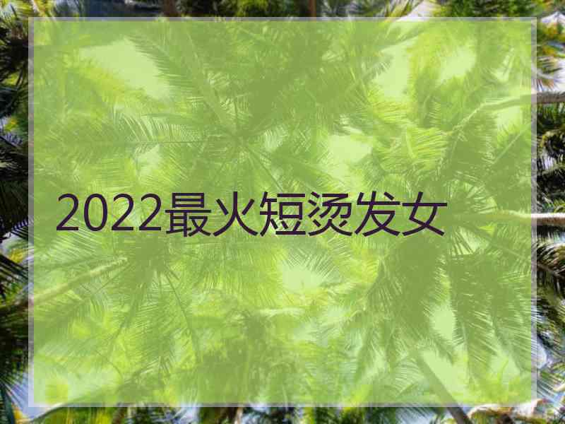 2022最火短烫发女