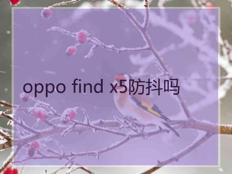 oppo find x5防抖吗