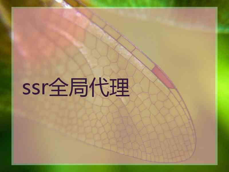 ssr全局代理