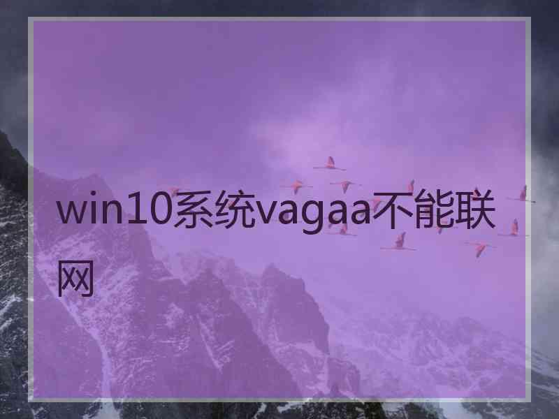 win10系统vagaa不能联网