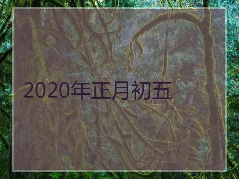 2020年正月初五