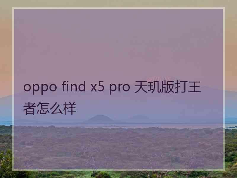 oppo find x5 pro 天玑版打王者怎么样