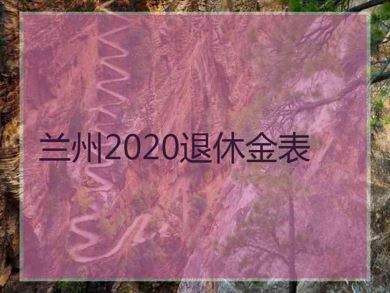 兰州2020退休金表