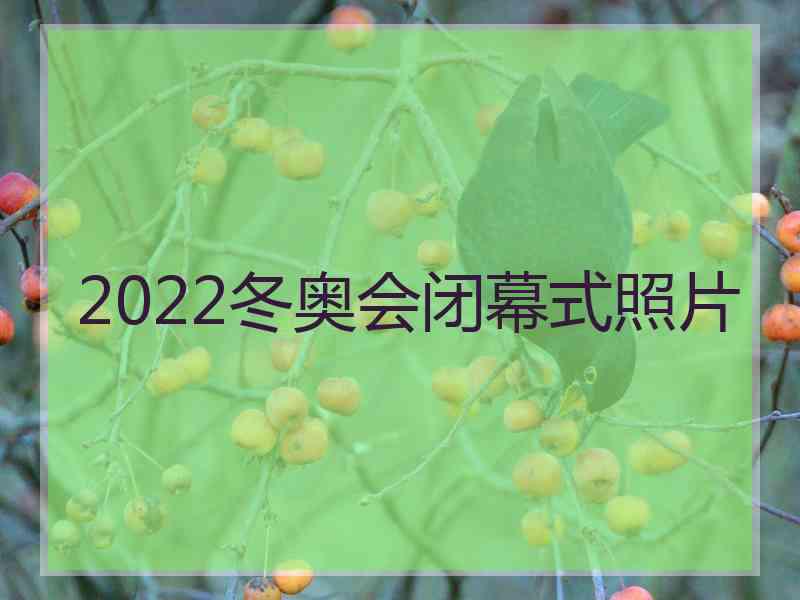 2022冬奥会闭幕式照片