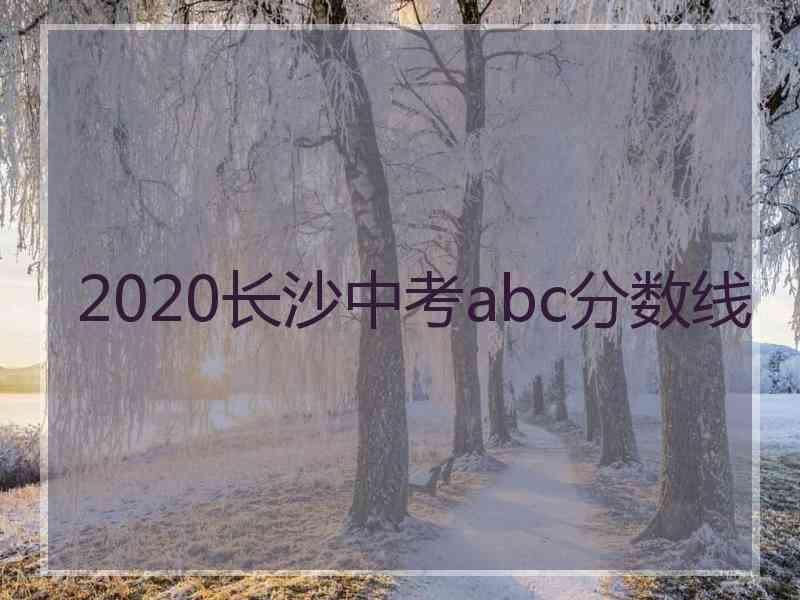 2020长沙中考abc分数线