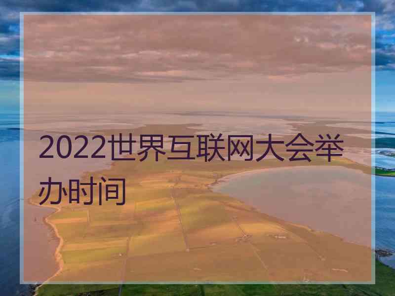 2022世界互联网大会举办时间