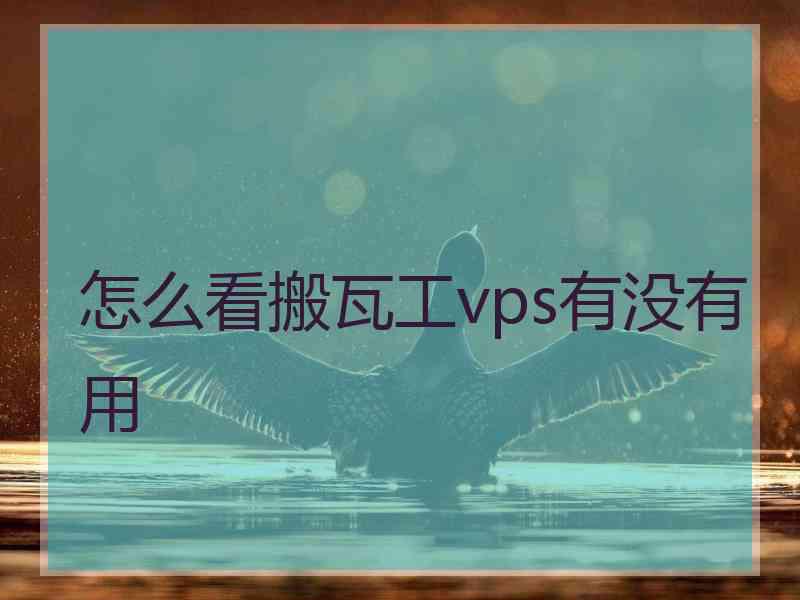 怎么看搬瓦工vps有没有用