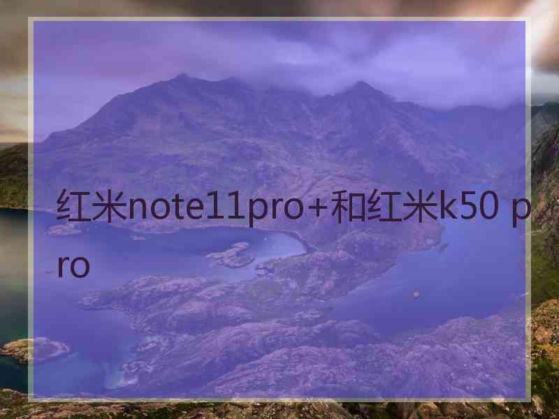 红米note11pro+和红米k50 pro