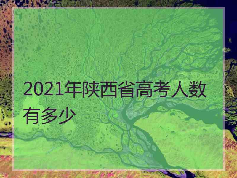 2021年陕西省高考人数有多少