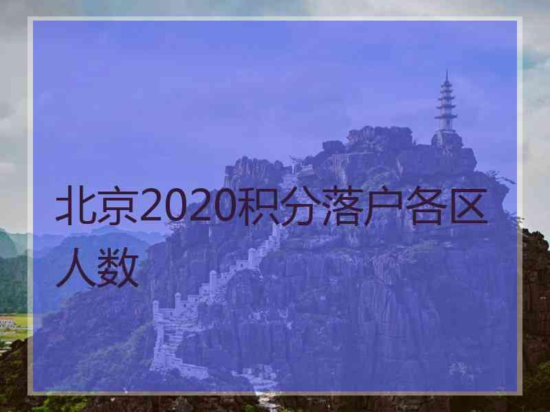 北京2020积分落户各区人数