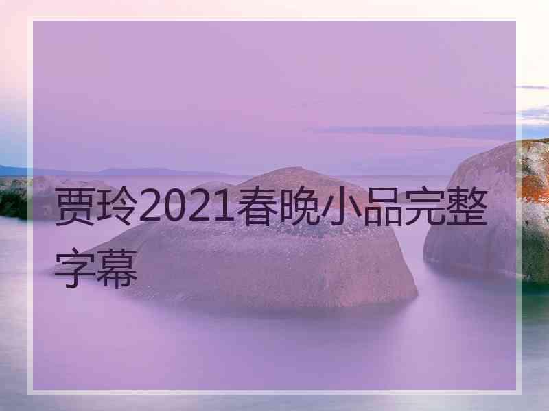 贾玲2021春晚小品完整字幕