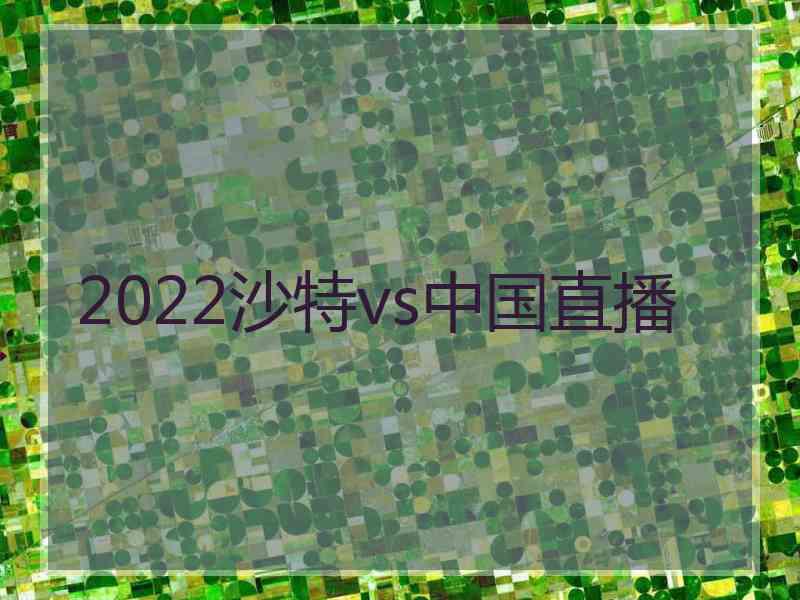 2022沙特vs中国直播