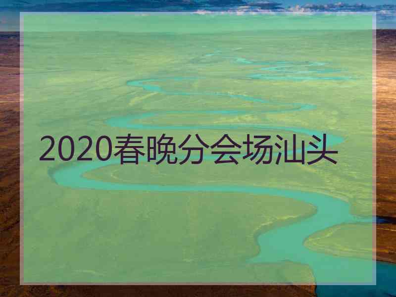 2020春晚分会场汕头