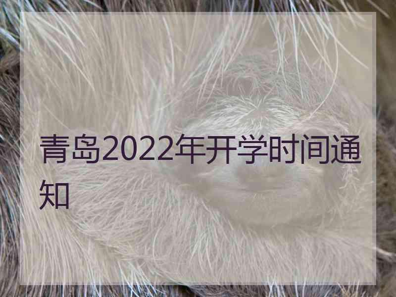 青岛2022年开学时间通知