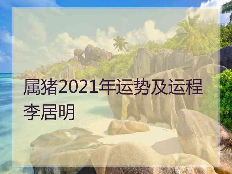 属猪2021年运势及运程李居明