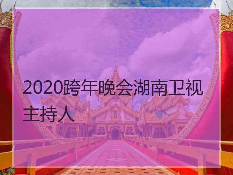 2020跨年晚会湖南卫视主持人