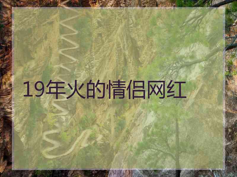 19年火的情侣网红