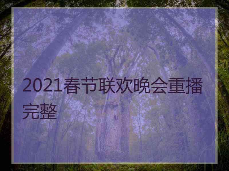 2021春节联欢晚会重播完整