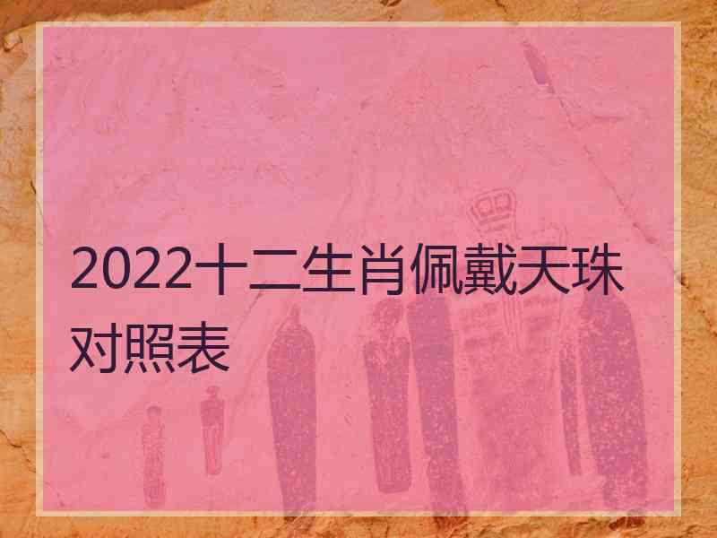 2022十二生肖佩戴天珠对照表