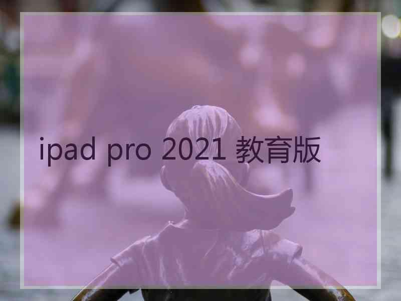 ipad pro 2021 教育版