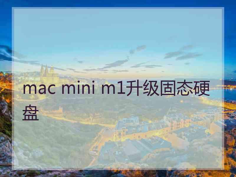 mac mini m1升级固态硬盘