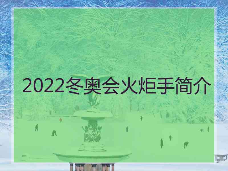 2022冬奥会火炬手简介