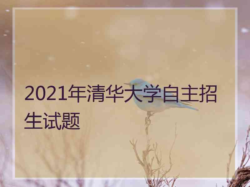 2021年清华大学自主招生试题