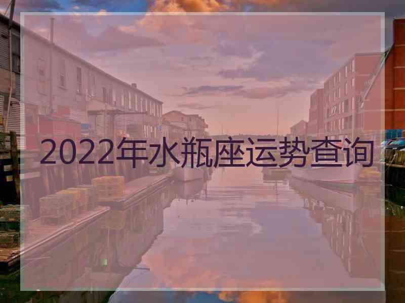 2022年水瓶座运势查询