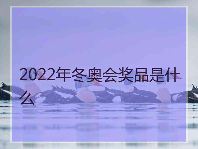 2022年冬奥会奖品是什么