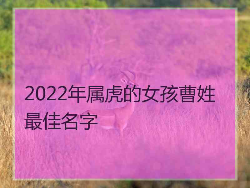 2022年属虎的女孩曹姓最佳名字