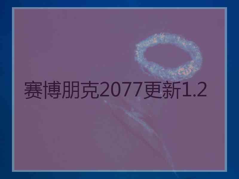 赛博朋克2077更新1.2