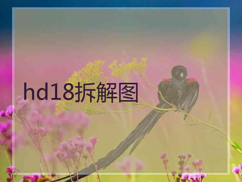 hd18拆解图