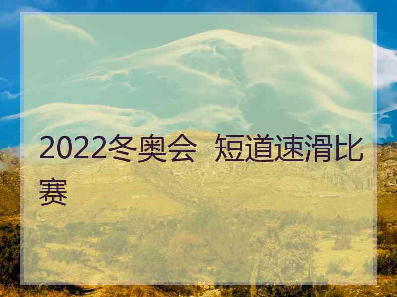 2022冬奥会  短道速滑比赛