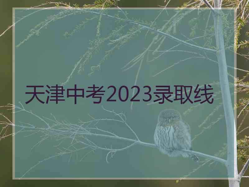 天津中考2023录取线