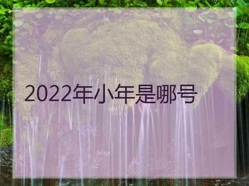 2022年小年是哪号