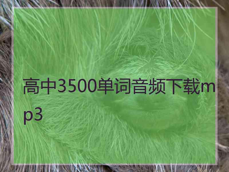 高中3500单词音频下载mp3