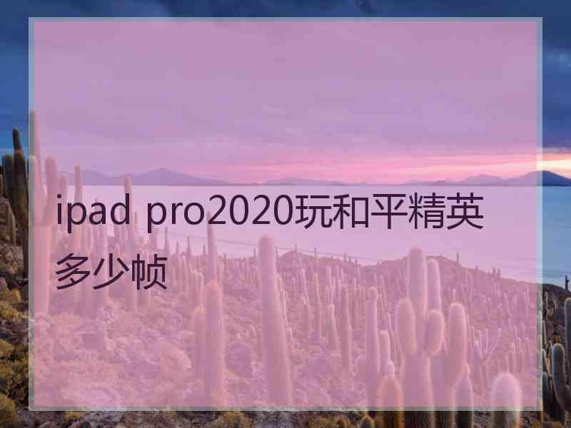 ipad pro2020玩和平精英多少帧