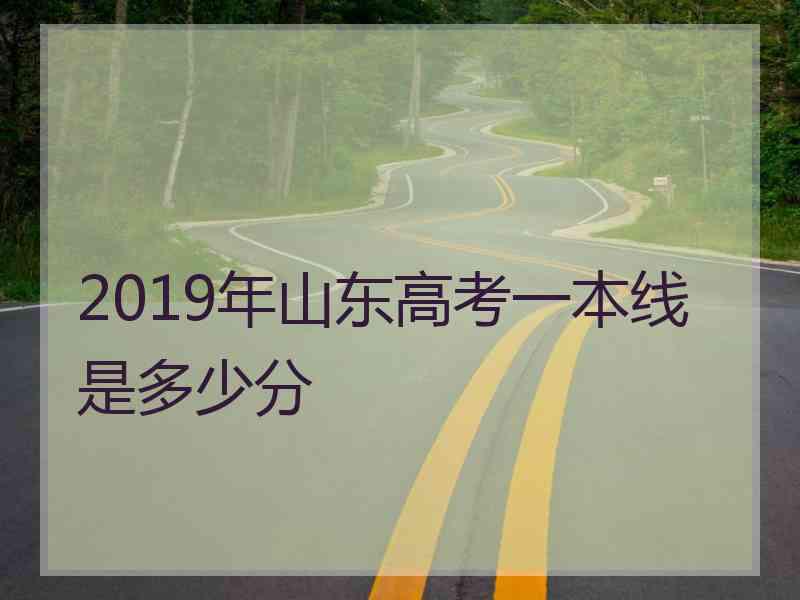 2019年山东高考一本线是多少分